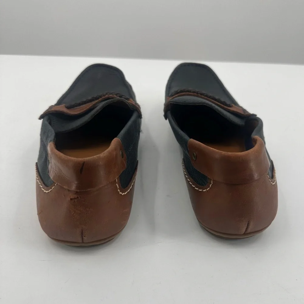 Ruosh Men's Black and Brown Driving Loafers Slip On Size EU 40 UK 7 US 7